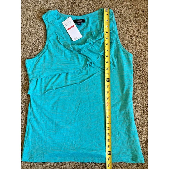 World Market Kaktus Zebra Stripe Tank Top in Teal Size XL NWT - Picture 4 of 5